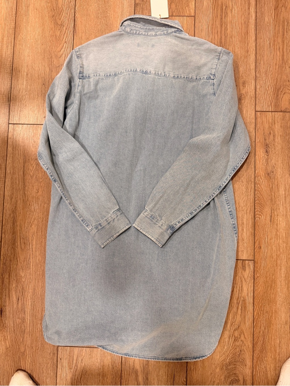 Quince Light Blue Denim Shirt Dress 0336 - Picture 4 of 4